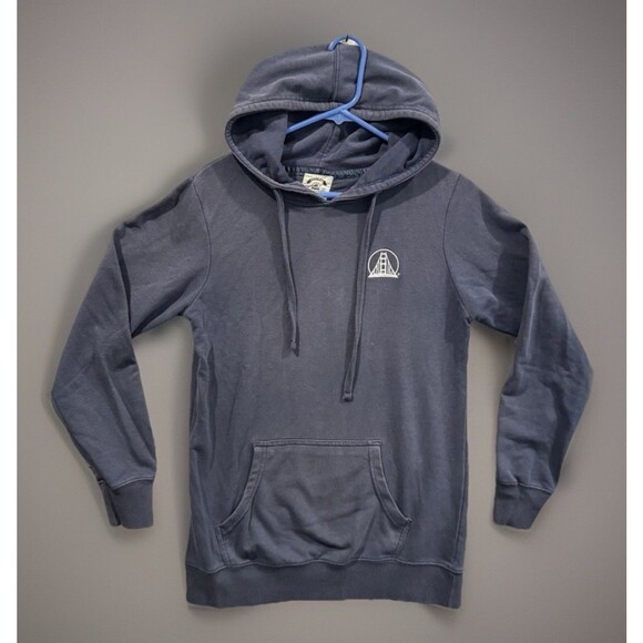 The Outer Sunset San Franpsycho Hoodie Adult Sz Medium Blue Fade Pullover - Picture 1 of 16